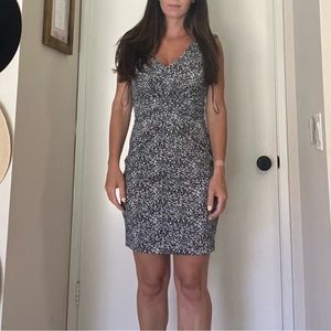 Cute black-and-white designed dress